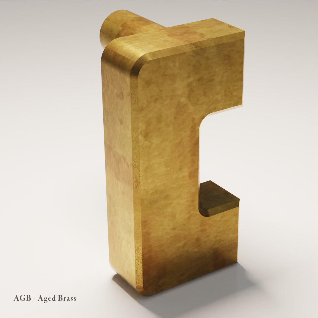 Beaufort C Pull in Aged Brass — Capramont & Co