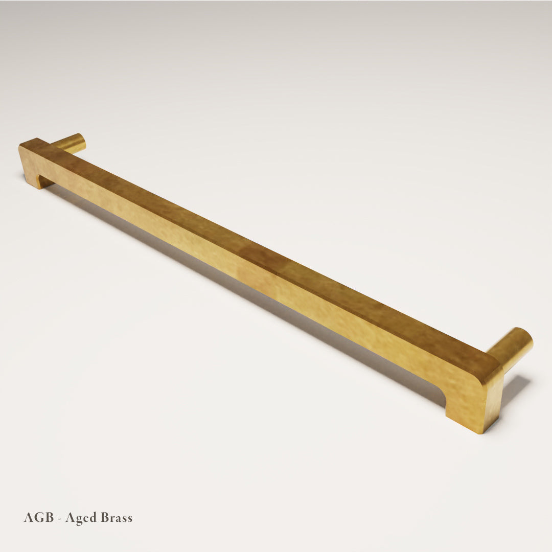 Beaufort Cabinet Handle in Aged Brass — Capramont & Co