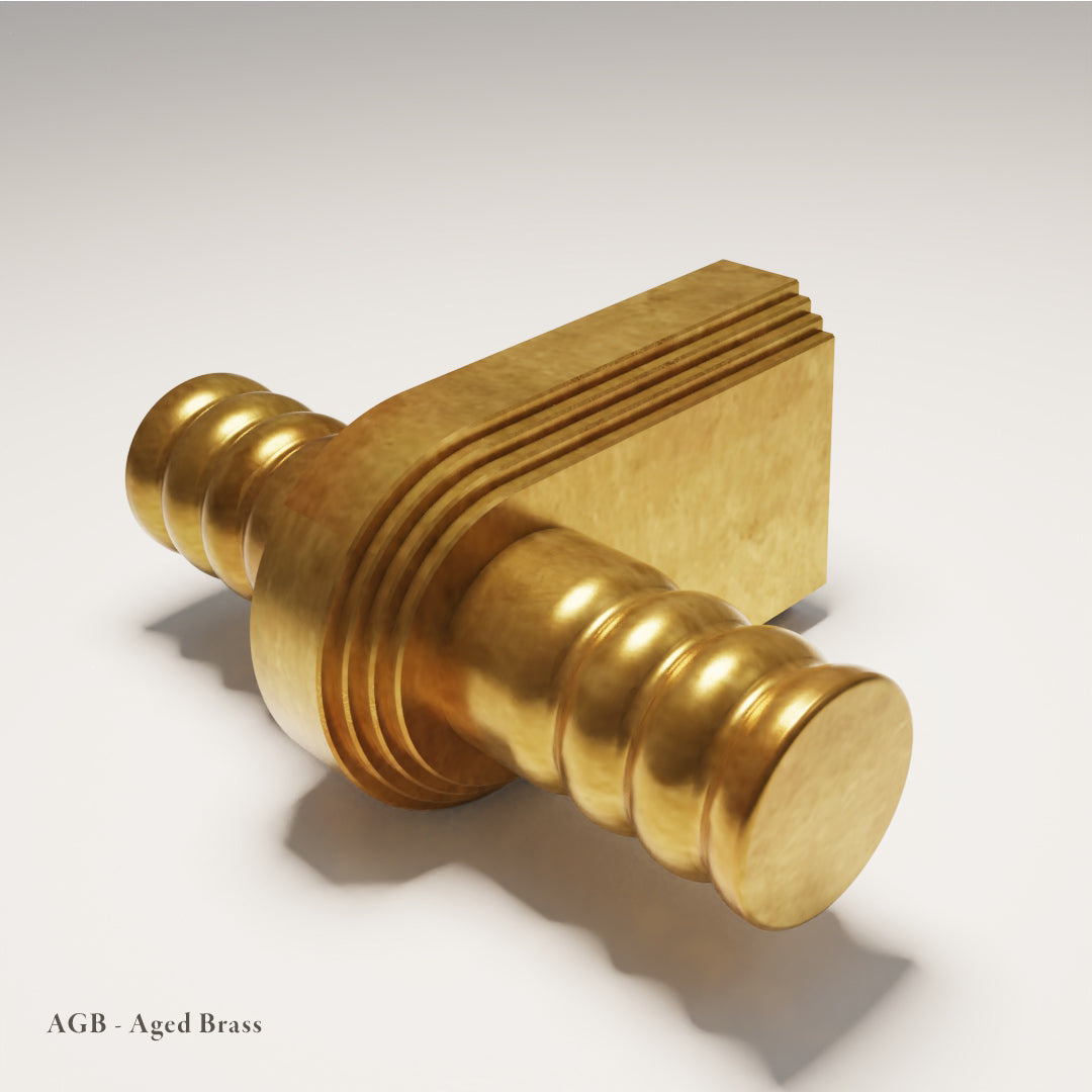 Brunswick T-Bar design reference in Aged Brass (Heritage) — Capramont & Co