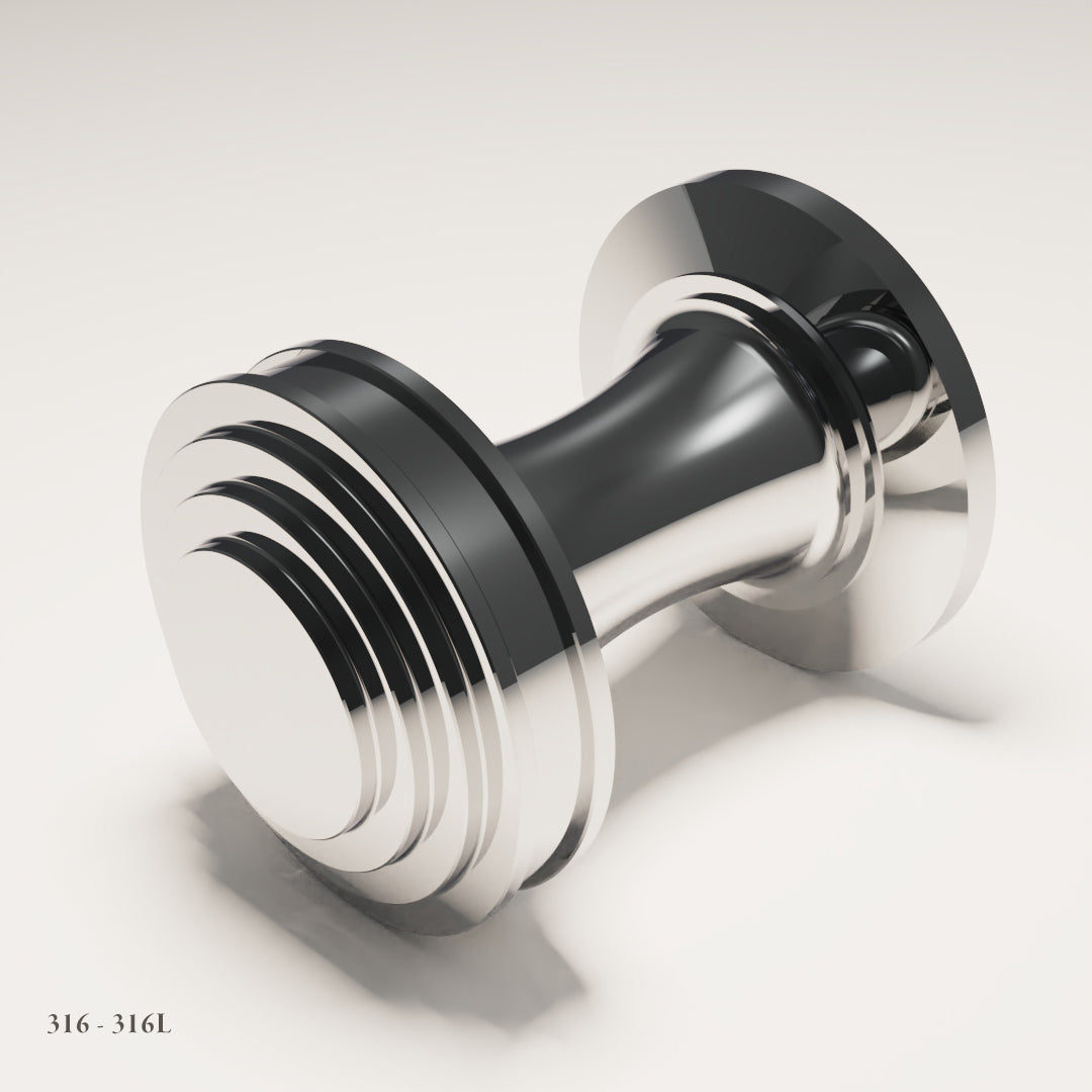 Burlington Cabinet Knob in Marine-Grade Stainless Steel 316L — Capramont & Co