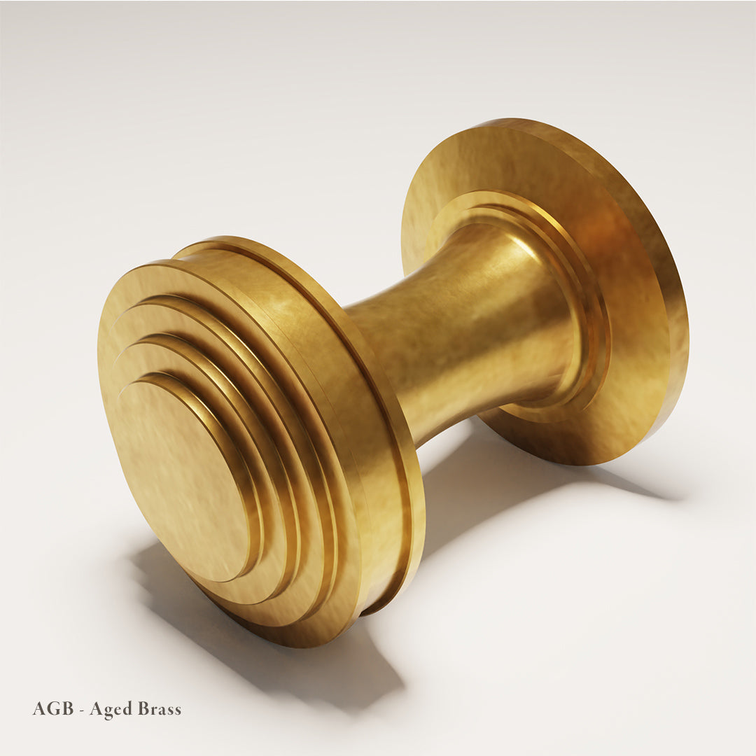 Burlington Cabinet Knob in Aged Brass — Capramont & Co