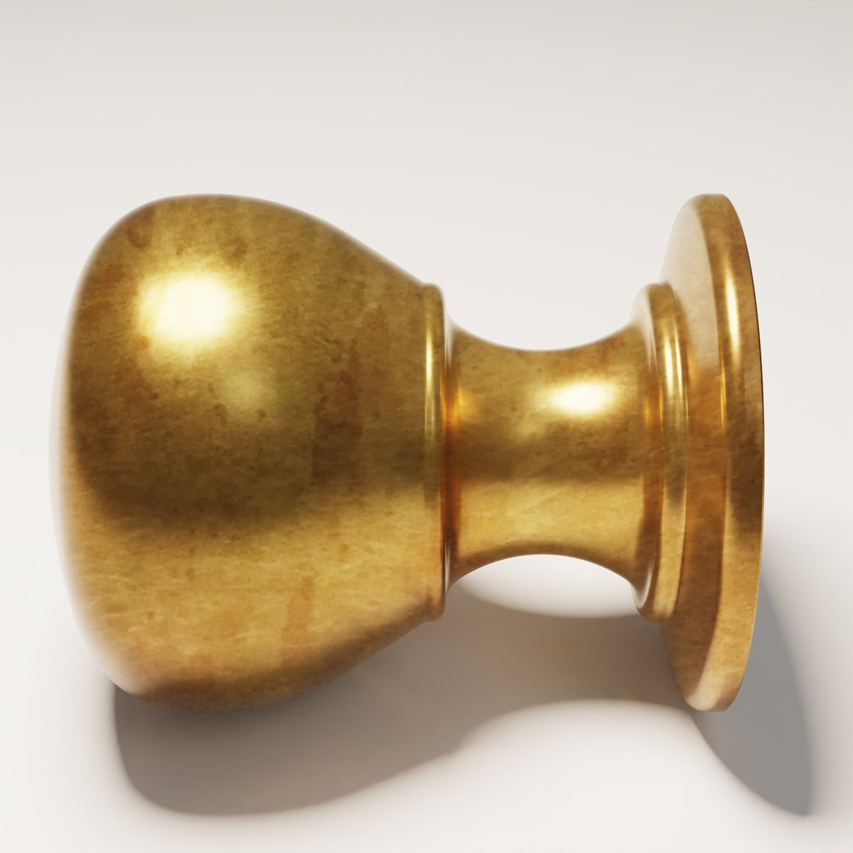 Farringdon Cushion Knob design reference in Aged Brass (Heritage) — Capramont & Co
