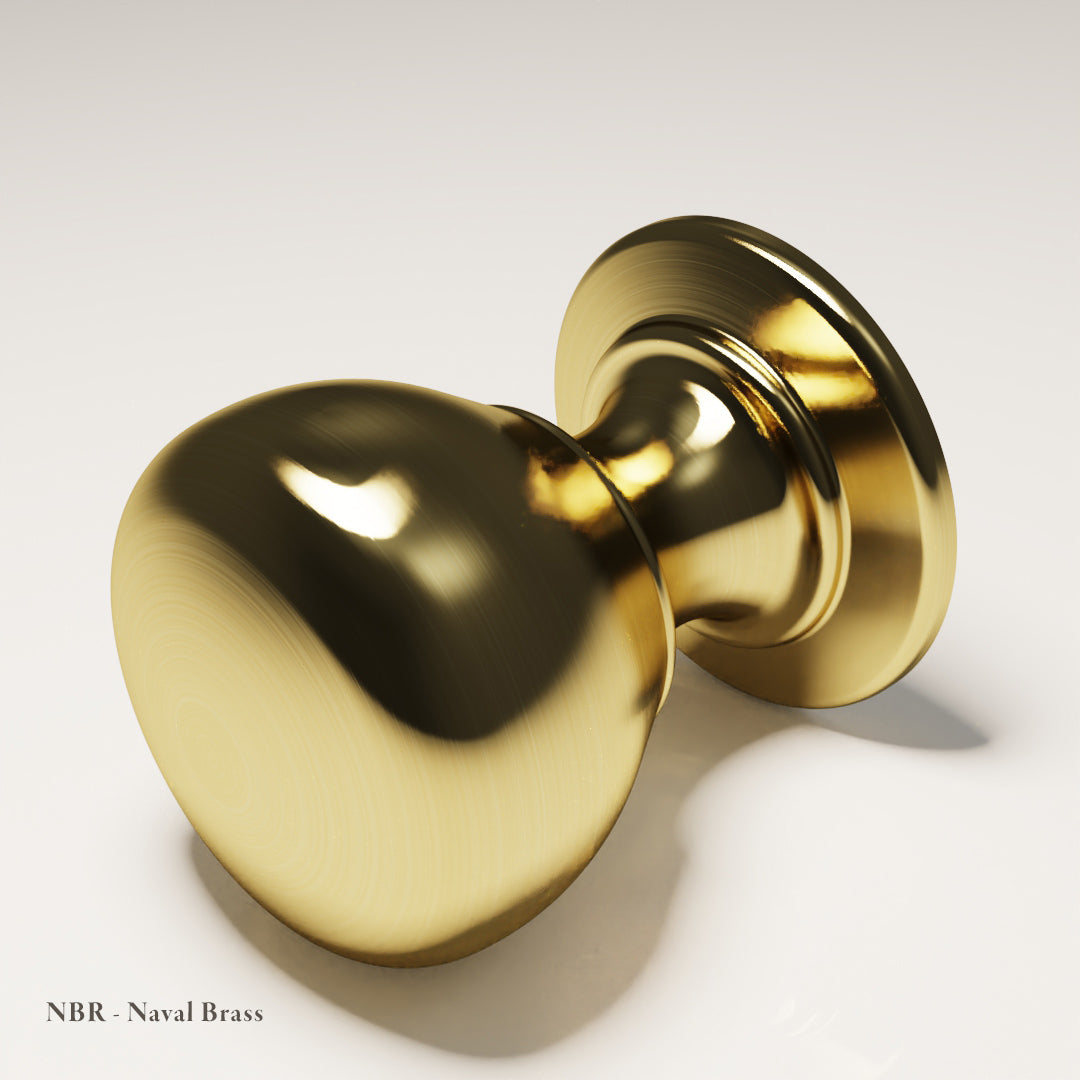 Farringdon Cushion Knob in Naval Brass — Capramont & Co
