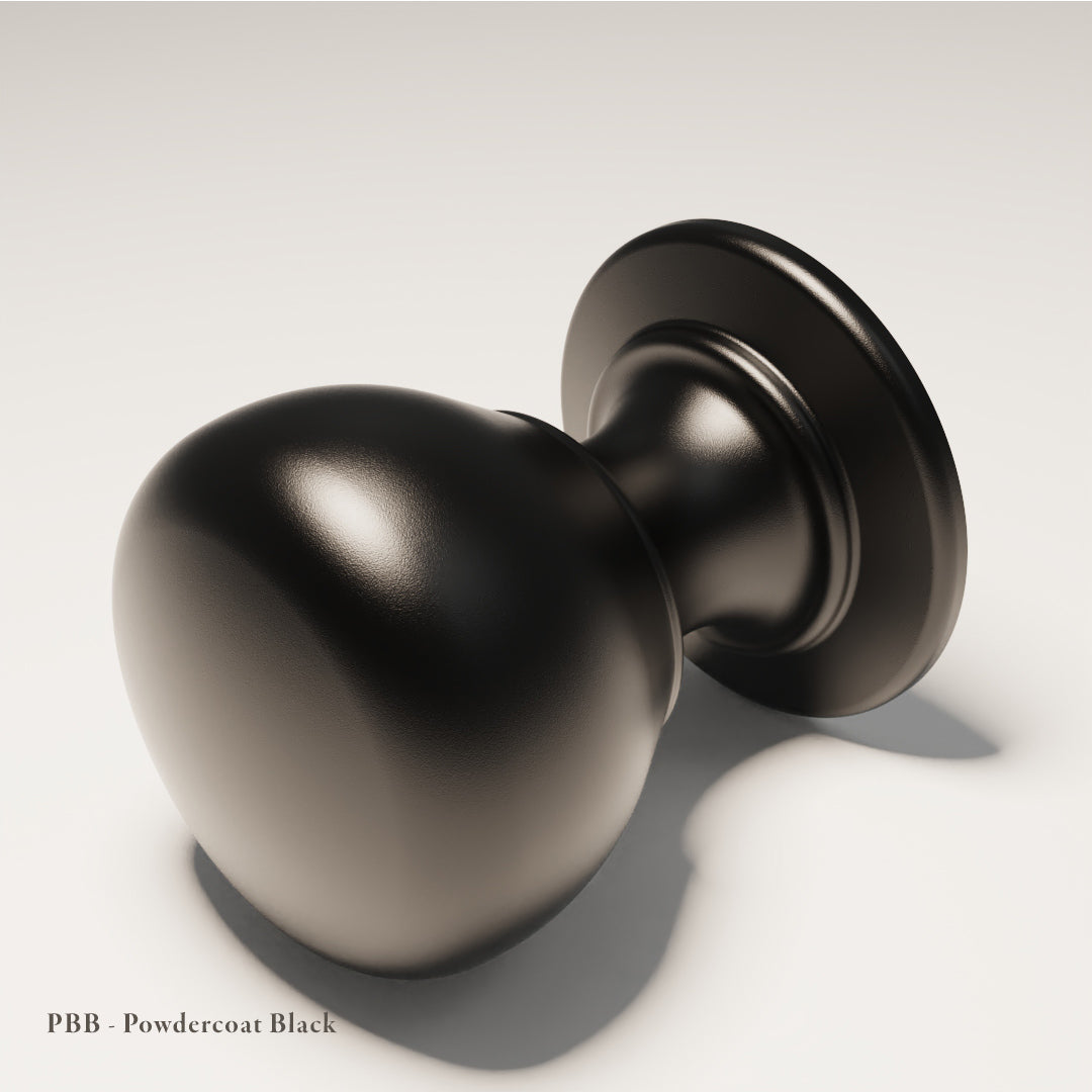 Farringdon Cushion Knob in Powdercoated Aluminium — Black — alternate view — Capramont & Co