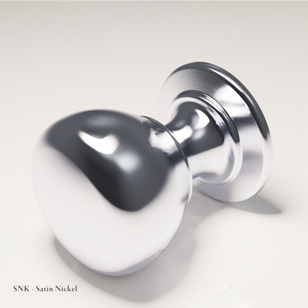 Farringdon Cushion Knob in Nickel-Coated Naval Brass — Satin Nickel — alternate view — Capramont & Co