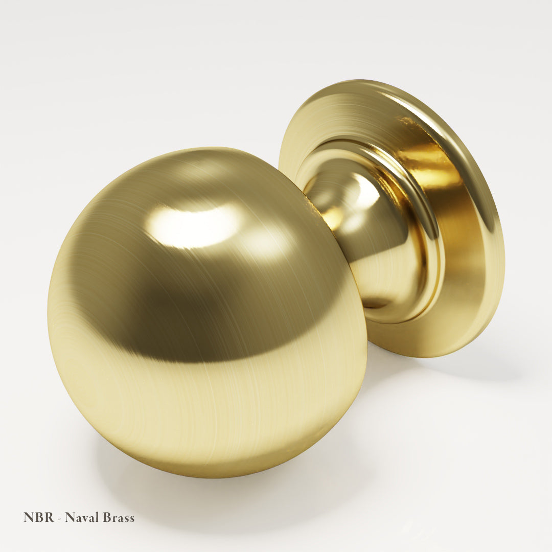 Farringdon Mushroom Knob in Naval Brass — Capramont & Co