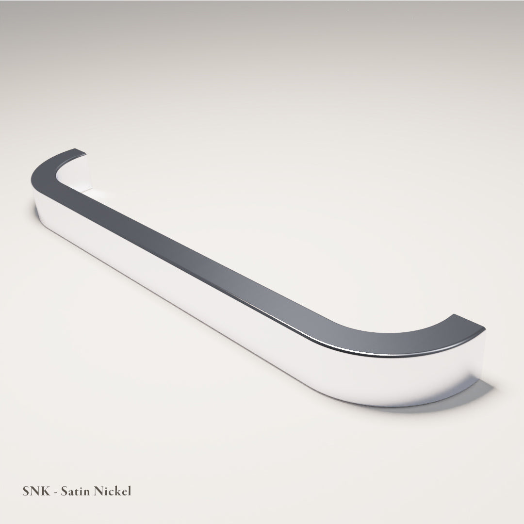 Farringdon Cabinet Handle in Nickel-Coated Naval Brass — Satin Nickel — Capramont & Co