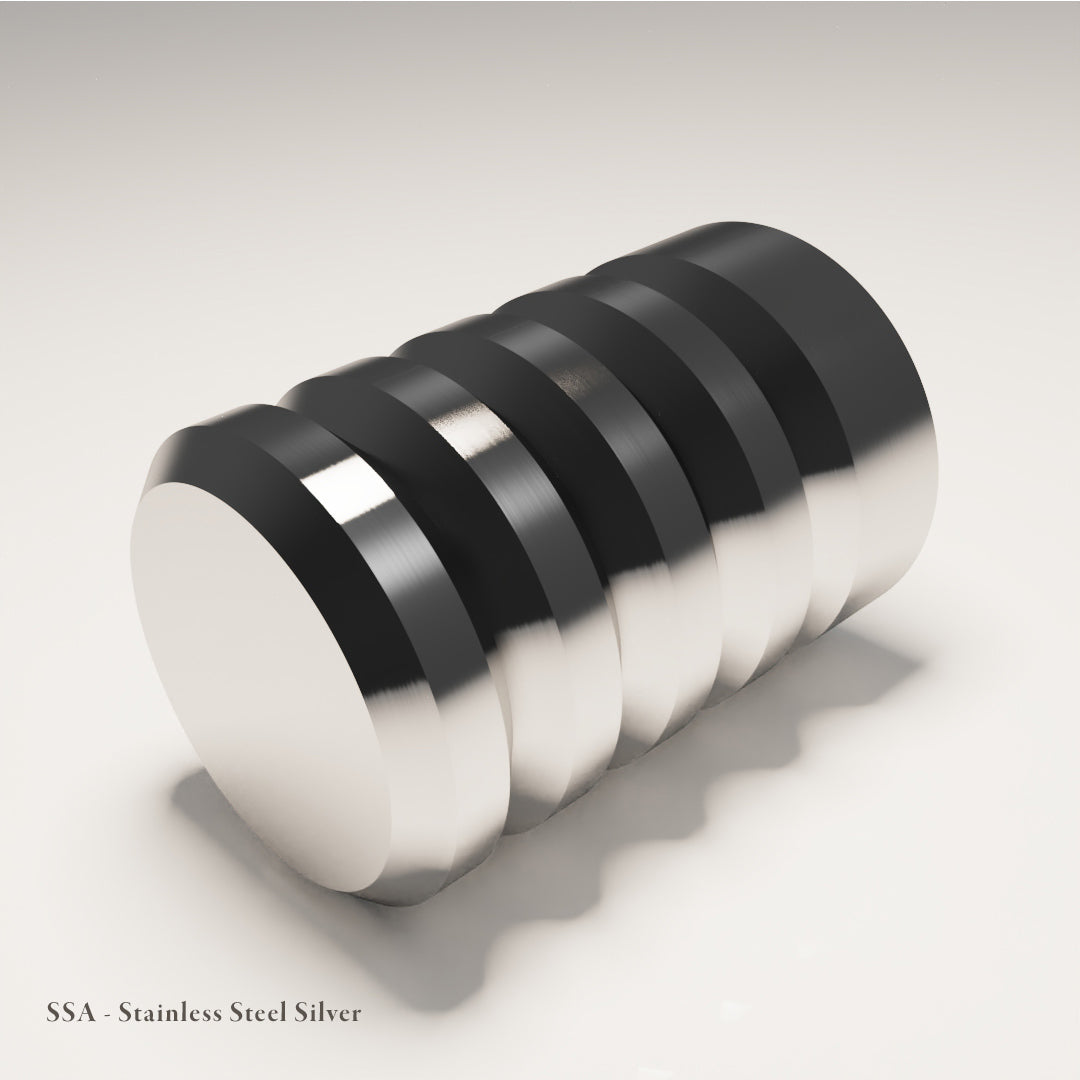 Pembridge Cabinet Knob in Carbon-Coated Stainless Steel — Silver — Capramont & Co
