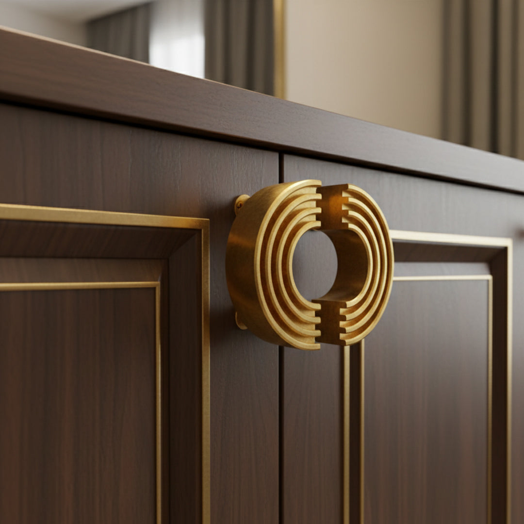 Westbourne C Pull design reference in Aged Brass (Heritage) — Capramont & Co