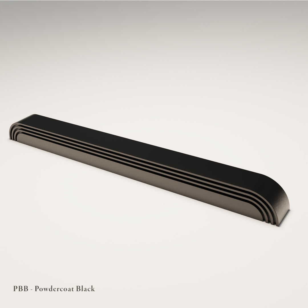 Westbourne Cabinet Pull in Powdercoated Aluminium — Black — Capramont & Co
