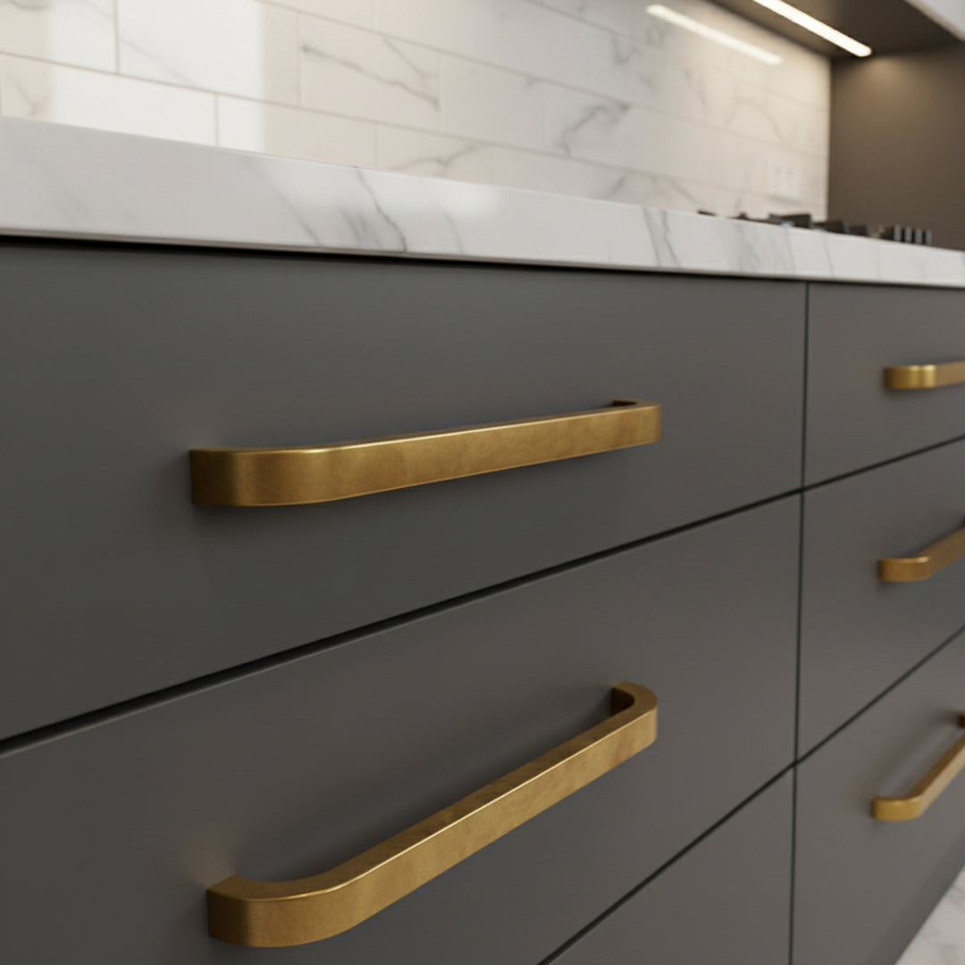 Common centres cabinet hardware - CAPRAMONT & CO solid brass cabinet hardware (made in England)