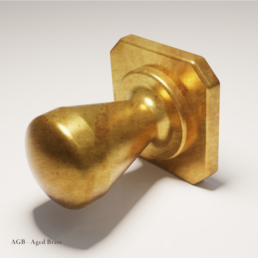Lexham Cabinet Knob with Baseplate design reference in Aged Brass (Heritage) — Capramont & Co