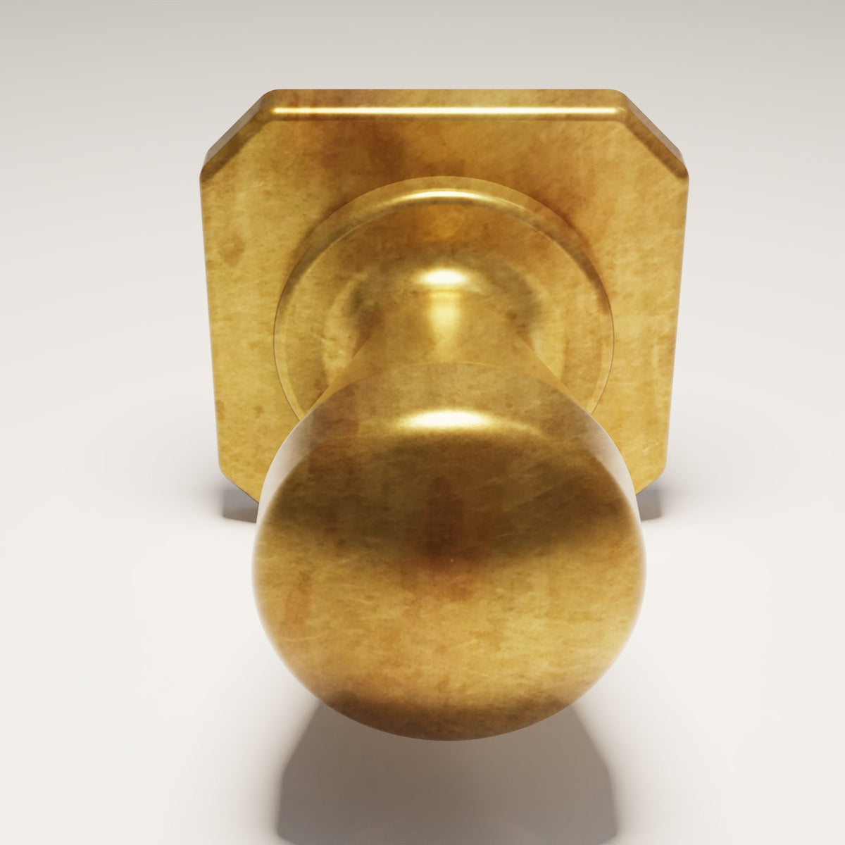 Lexham Cabinet Knob with Baseplate design reference in Aged Brass (Heritage) — Capramont & Co