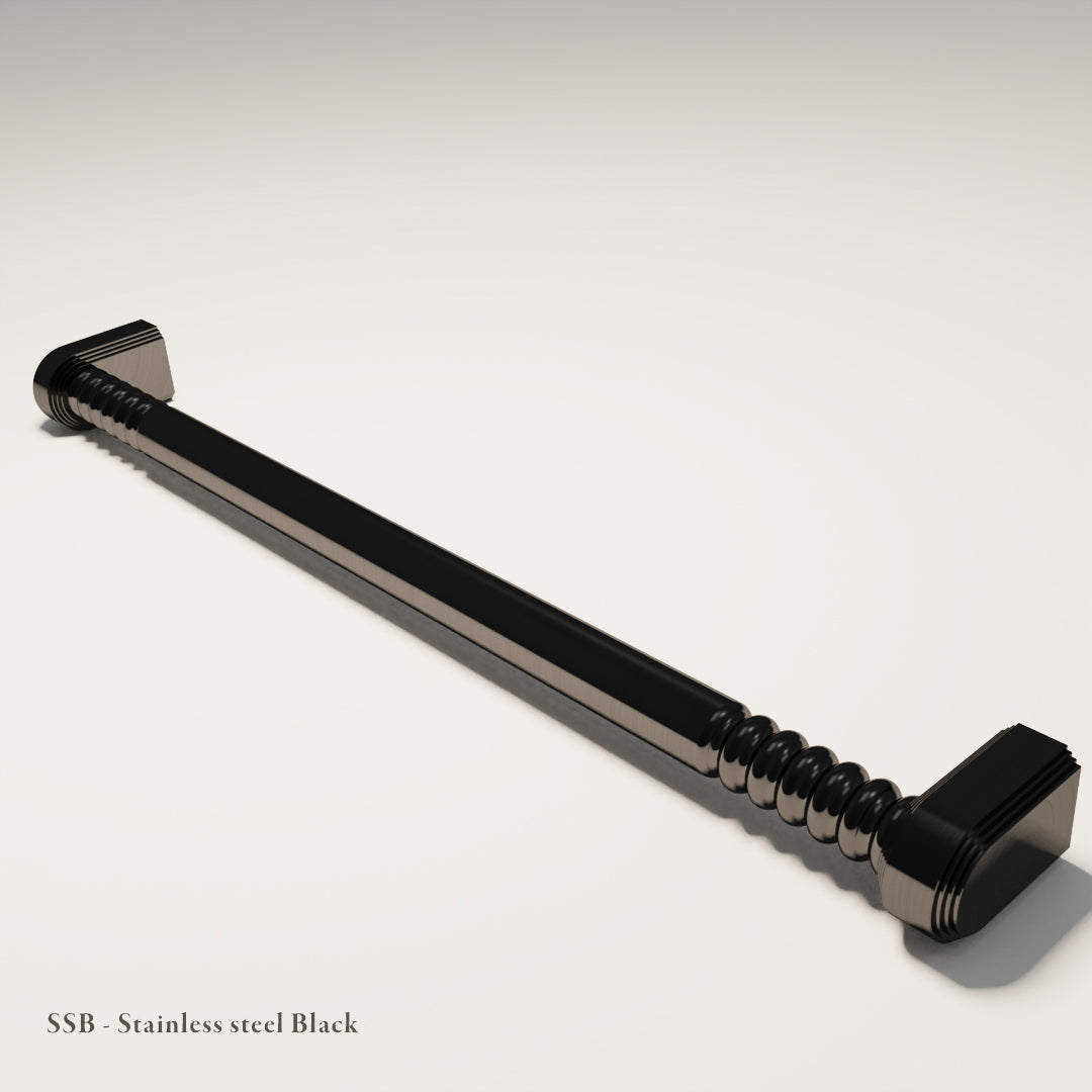 Brunswick Cabinet Handle in Carbon-Coated Stainless Steel — Black — Capramont & Co