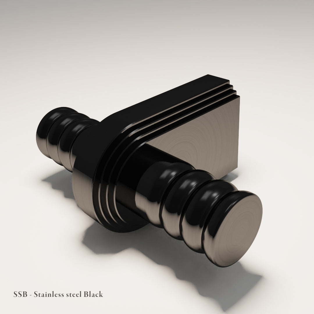 Brunswick T-Bar in Carbon-Coated Stainless Steel — Black — Capramont & Co