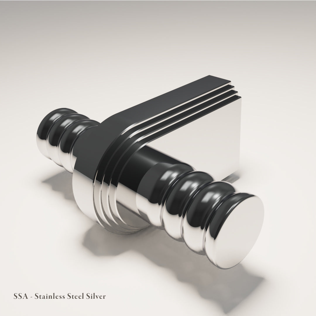 Brunswick T-Bar in Carbon-Coated Stainless Steel — Silver — Capramont & Co
