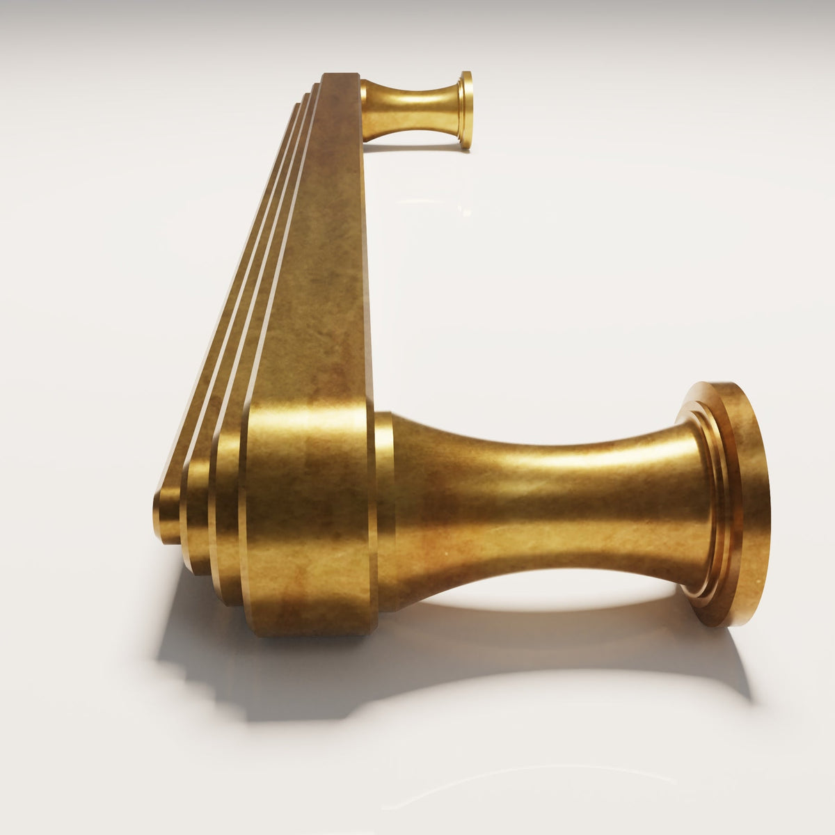 Burlington Cabinet Handle design reference in Aged Brass (Heritage) — Capramont & Co