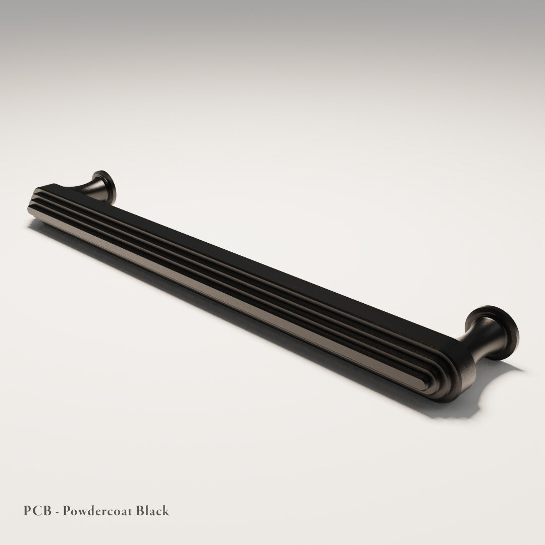 Burlington Cabinet Handle in Powdercoated Aluminium — Black — Capramont & Co