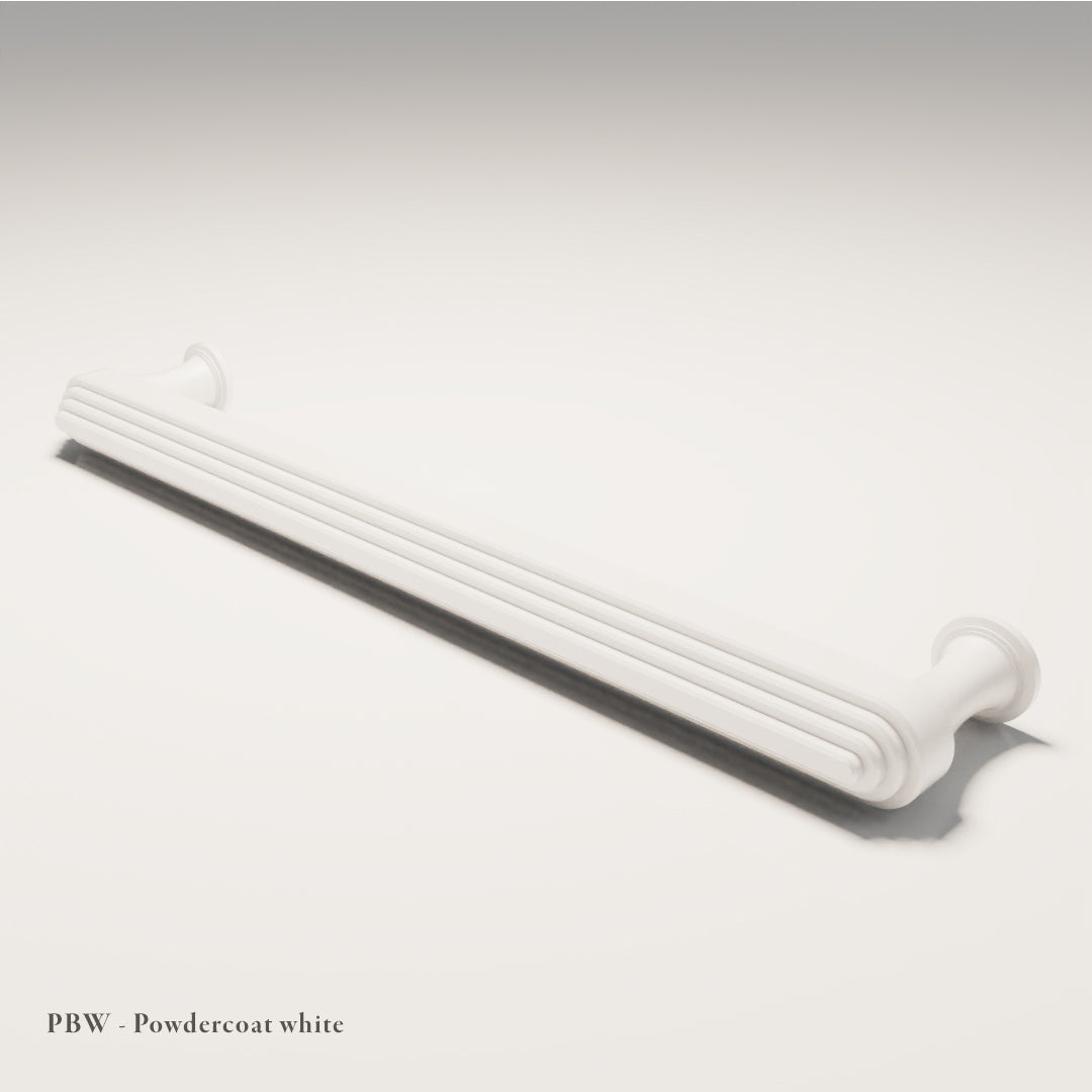 Burlington Cabinet Handle in Powdercoated Aluminium — White — Capramont & Co