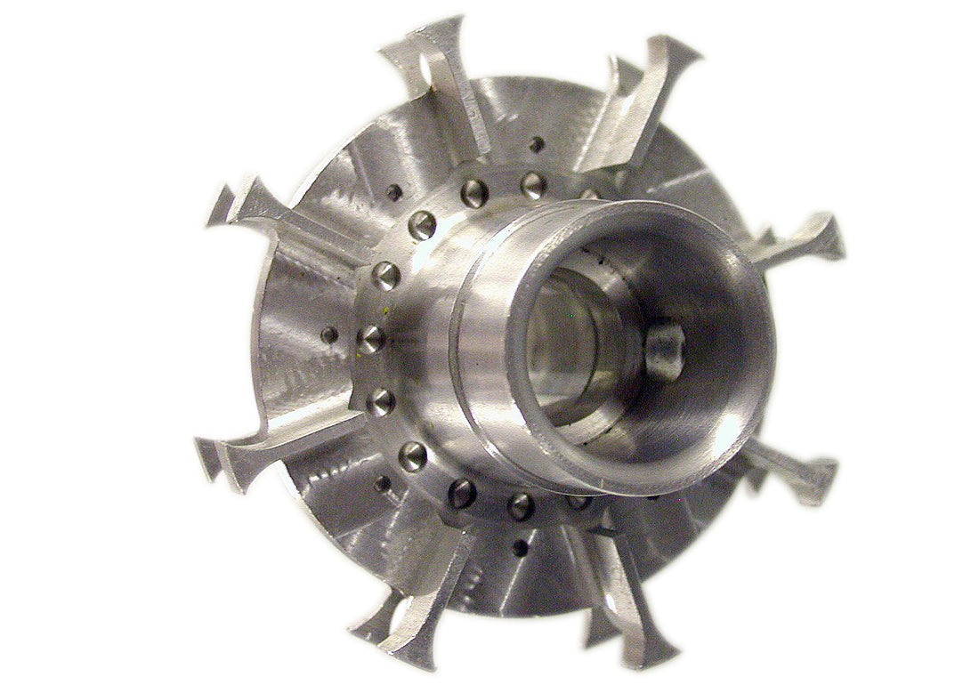 Precision-machined superalloy impeller with complex blade geometry