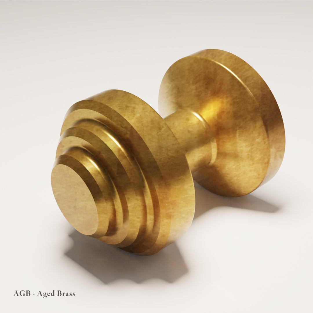 Eccleston Cabinet Knob design reference in Aged Brass (Heritage) — Capramont & Co