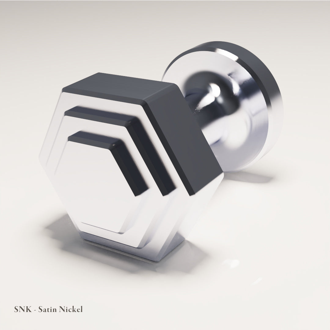 Egerton Cabinet Knob in Nickel-Coated Naval Brass — Satin Nickel — Capramont & Co