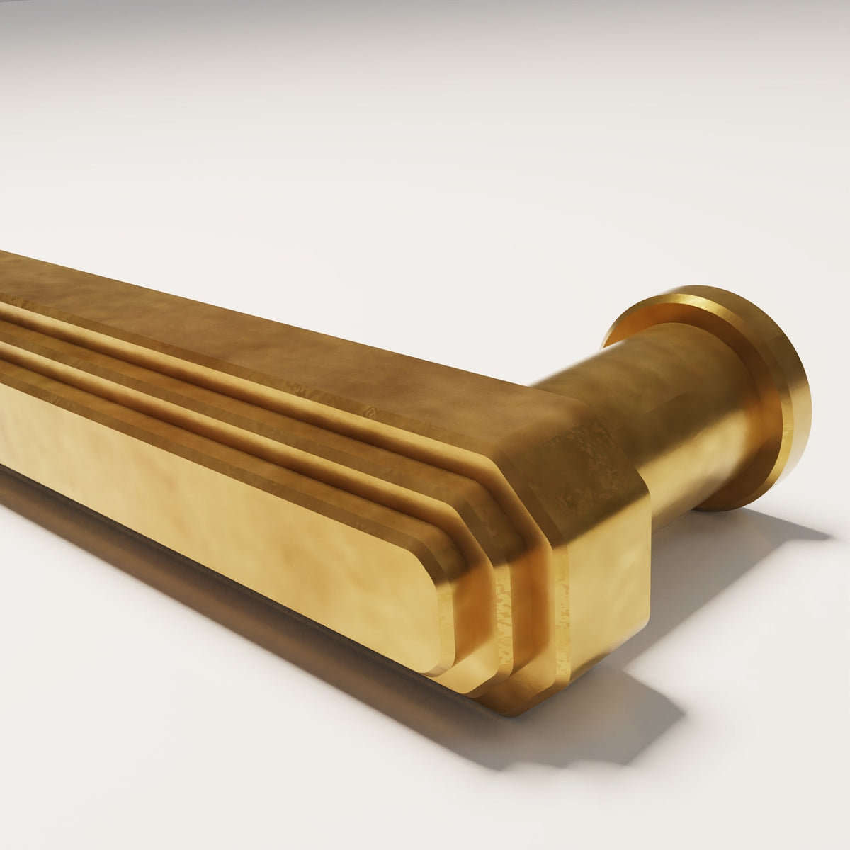 Egerton Handle - P2 design reference in Aged Brass (Heritage) — Capramont & Co