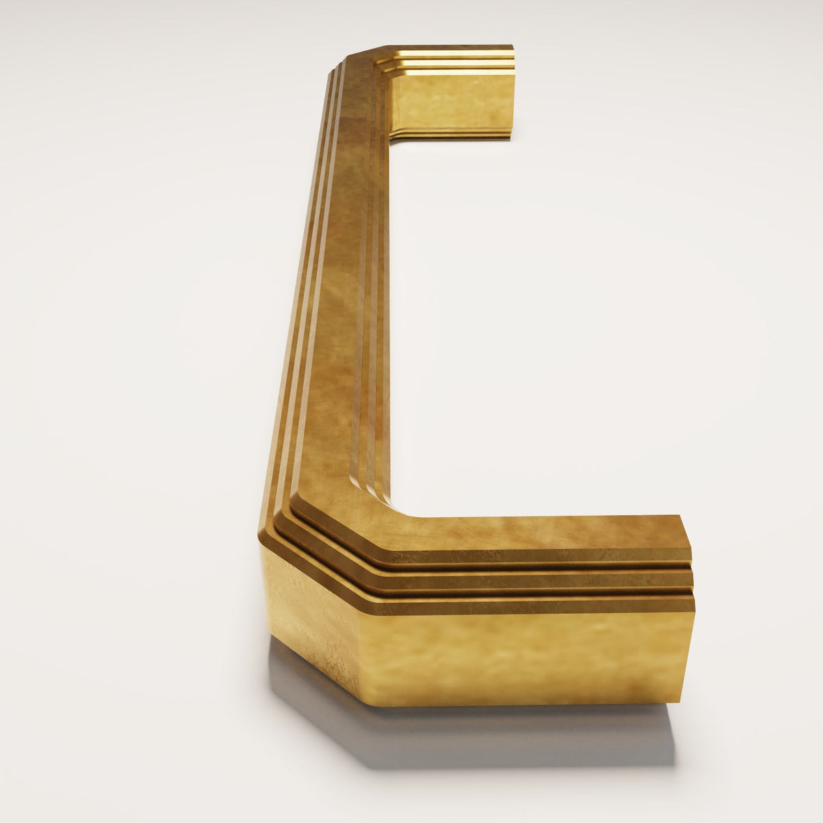 Egerton Handle - P1 design reference in Aged Brass (Heritage) — Capramont & Co