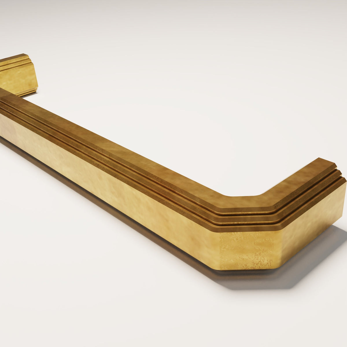 Egerton Handle - P1 design reference in Aged Brass (Heritage) — Capramont & Co