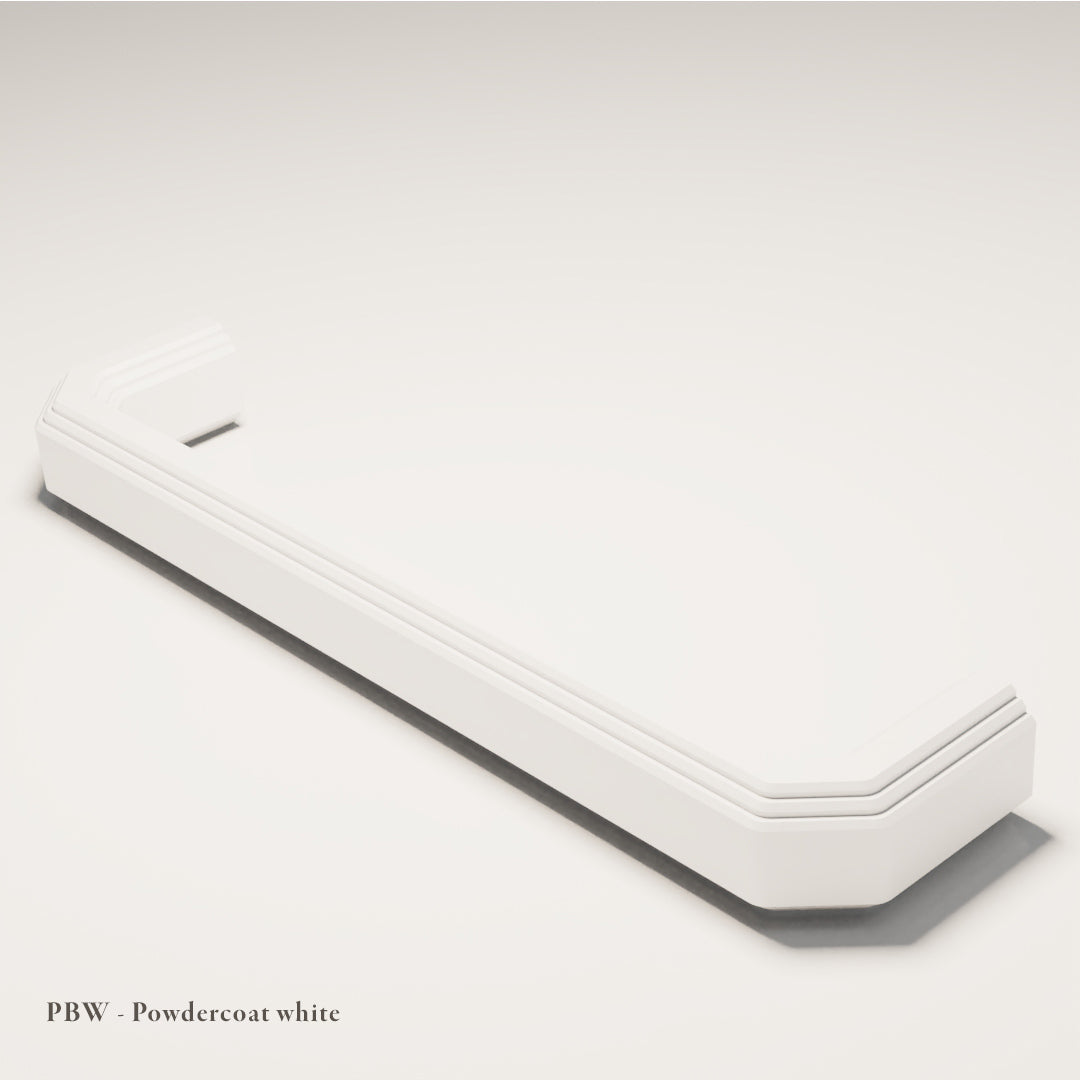 Egerton Handle - P1 in Powdercoated Aluminium — White — Capramont & Co