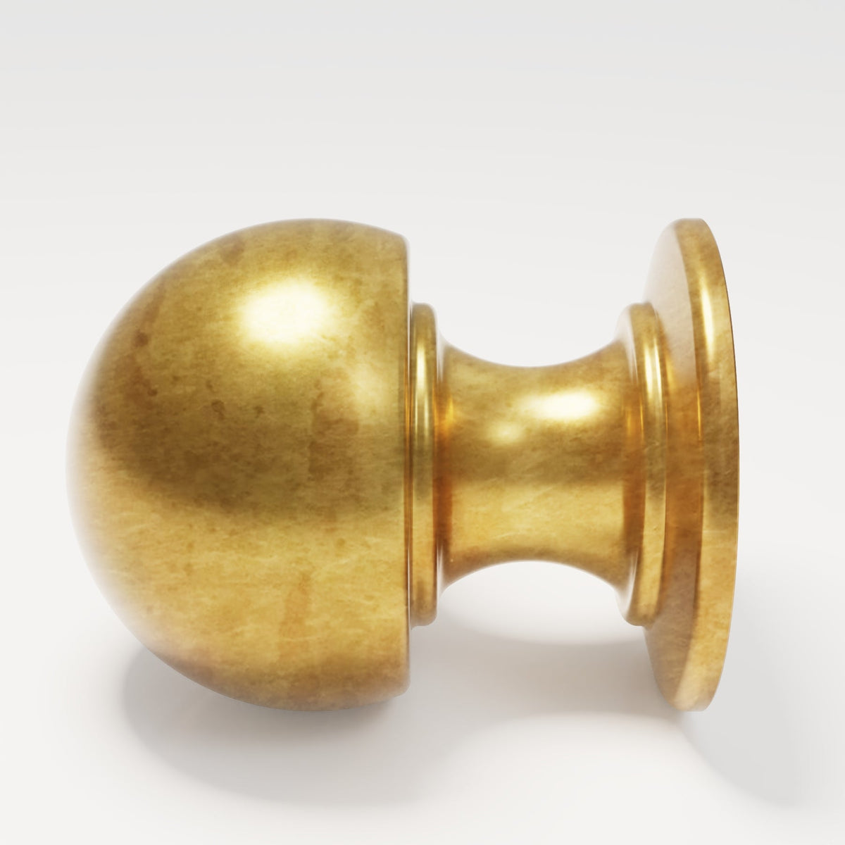 Farringdon Mushroom Knob design reference in Aged Brass (Heritage) — Capramont & Co