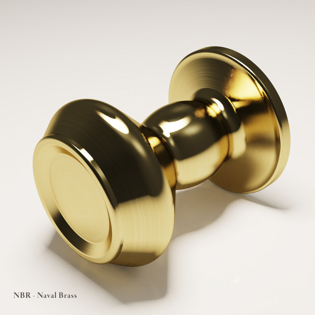 Harrington Cabinet Knob in Naval Brass — Capramont & Co