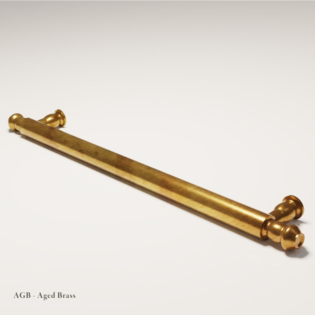 Harrington Handle in Aged Brass — Capramont & Co