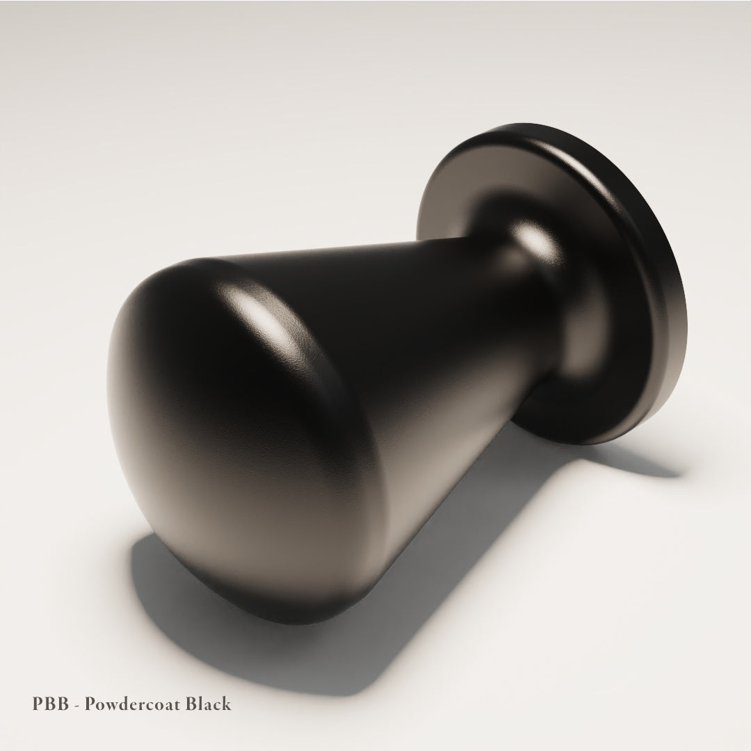 Lexham Cabinet Knob in Powdercoated Aluminium — Black — Capramont & Co