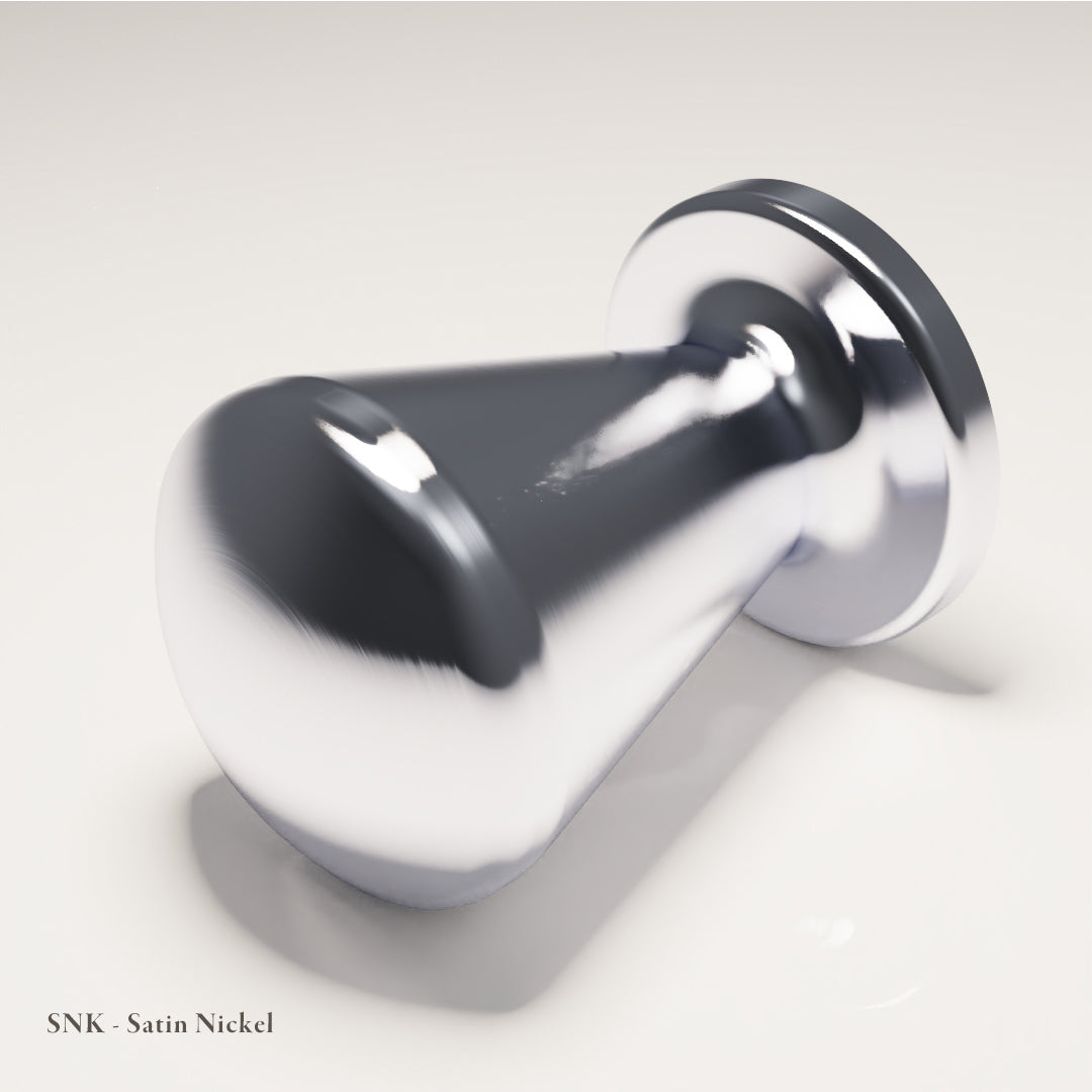 Lexham Cabinet Knob in Nickel-Coated Naval Brass — Satin Nickel — Capramont & Co