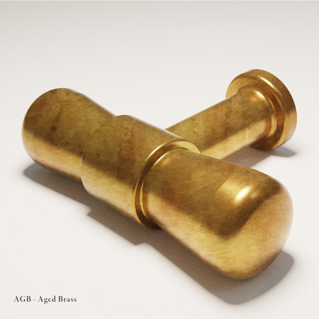 Lexham T-Bar in Aged Brass — Capramont & Co