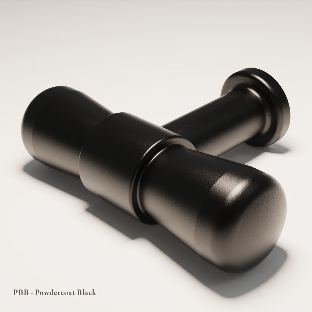 Lexham T-Bar in Powdercoated Aluminium — Black — Capramont & Co