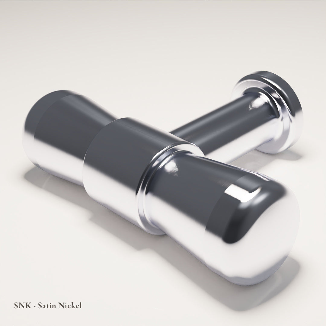 Lexham T-Bar in Nickel-Coated Naval Brass — Satin Nickel — Capramont & Co