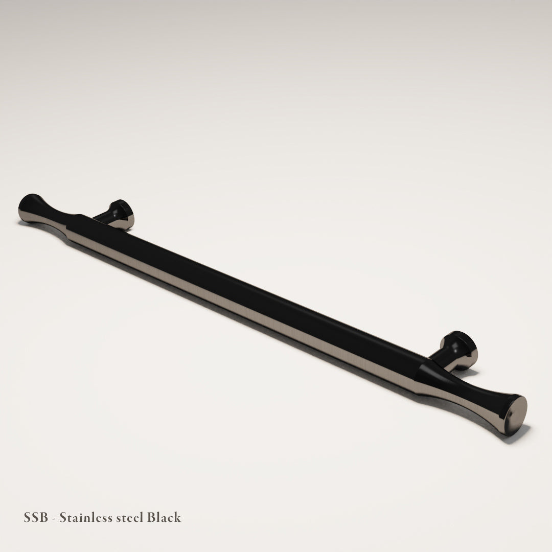 Maddox Cabinet Handle in Carbon-Coated Stainless Steel — Black — Capramont & Co