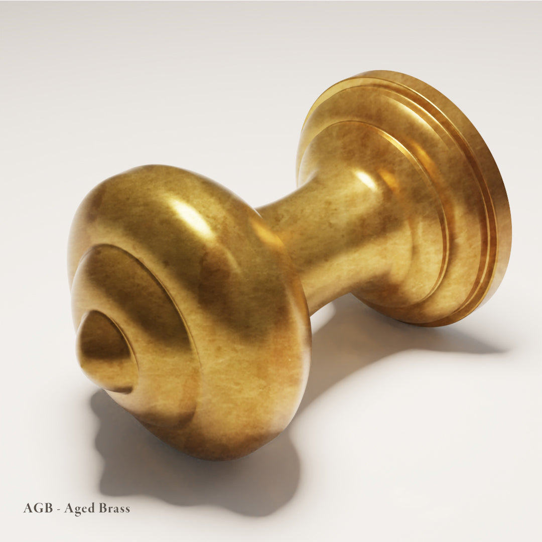 Manresa Cabinet Knob design reference in Aged Brass (Heritage) — Capramont & Co