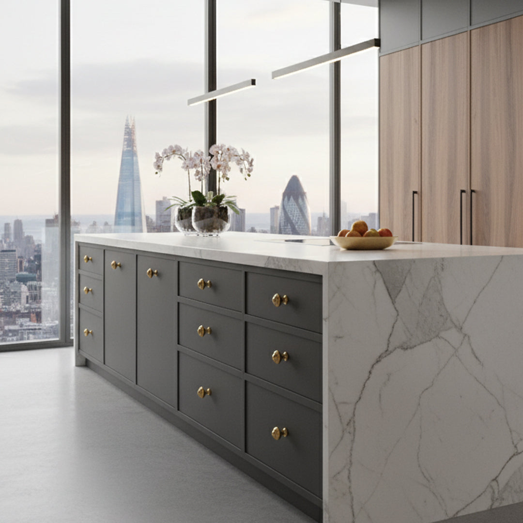 Manresa Cabinet Knob design reference in Aged Brass (Heritage) — Capramont & Co
