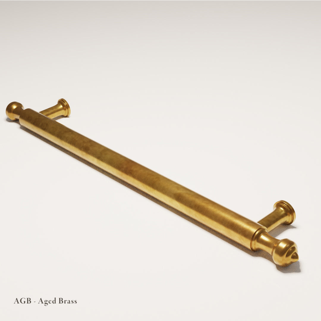 Manresa Cabinet Handle in Aged Brass — Capramont & Co