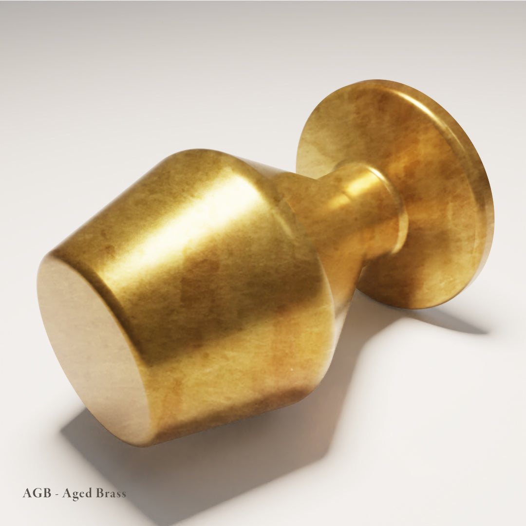 Melbury Cabinet Knob design reference in Aged Brass (Heritage) — Capramont & Co