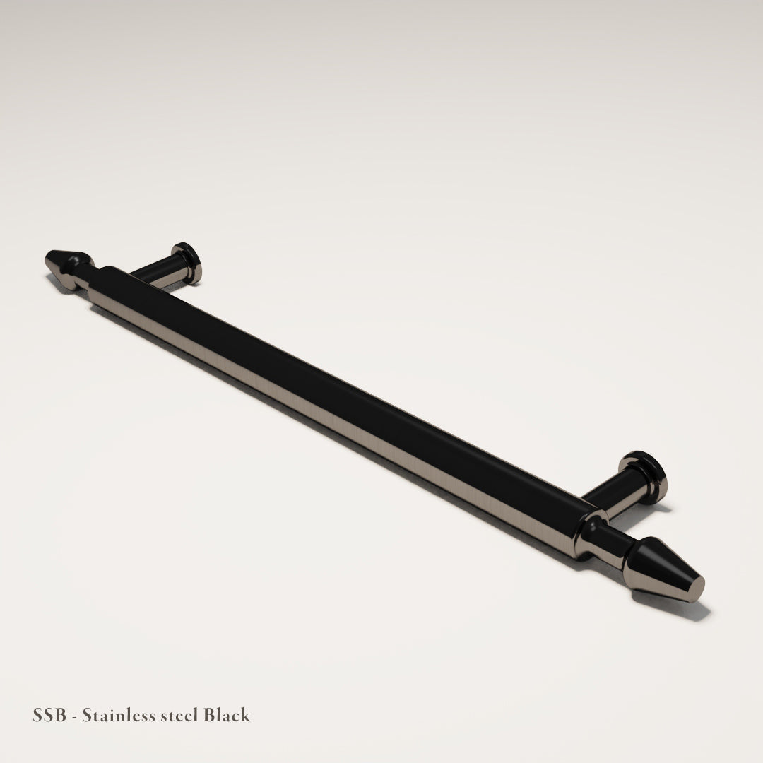 Melbury Cabinet Handle in Carbon-Coated Stainless Steel — Black — Capramont & Co