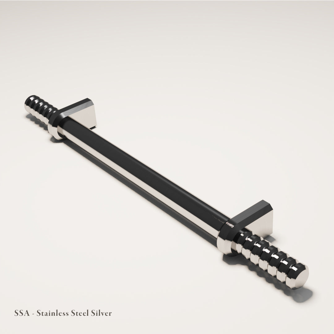 Pembridge Cabinet Handle in Carbon-Coated Stainless Steel — Silver — Capramont & Co