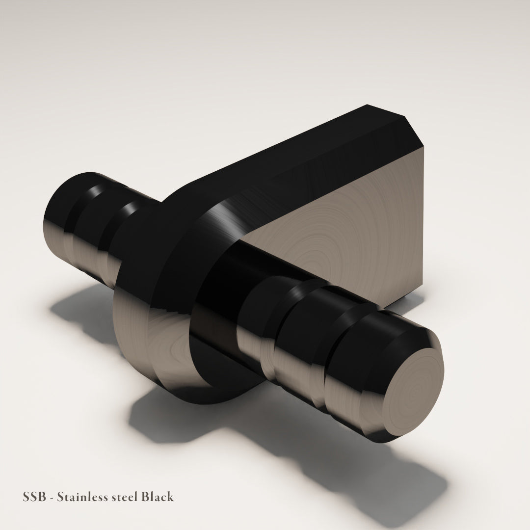 Pembridge T-Bar in Carbon-Coated Stainless Steel — Black — Capramont & Co
