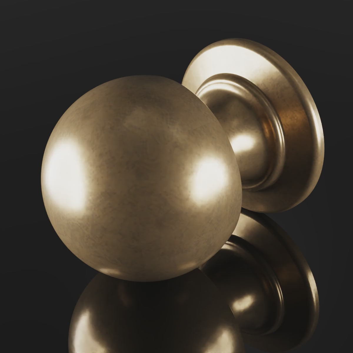 Farringdon Mushroom Knob design video — shown in Aged Brass (Heritage reference) — Capramont & Co