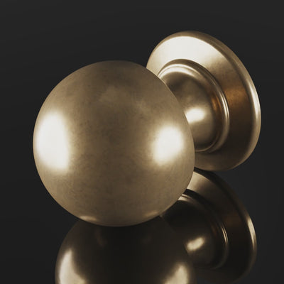 Farringdon Mushroom Knob design video — shown in Aged Brass (Heritage reference) — Capramont & Co