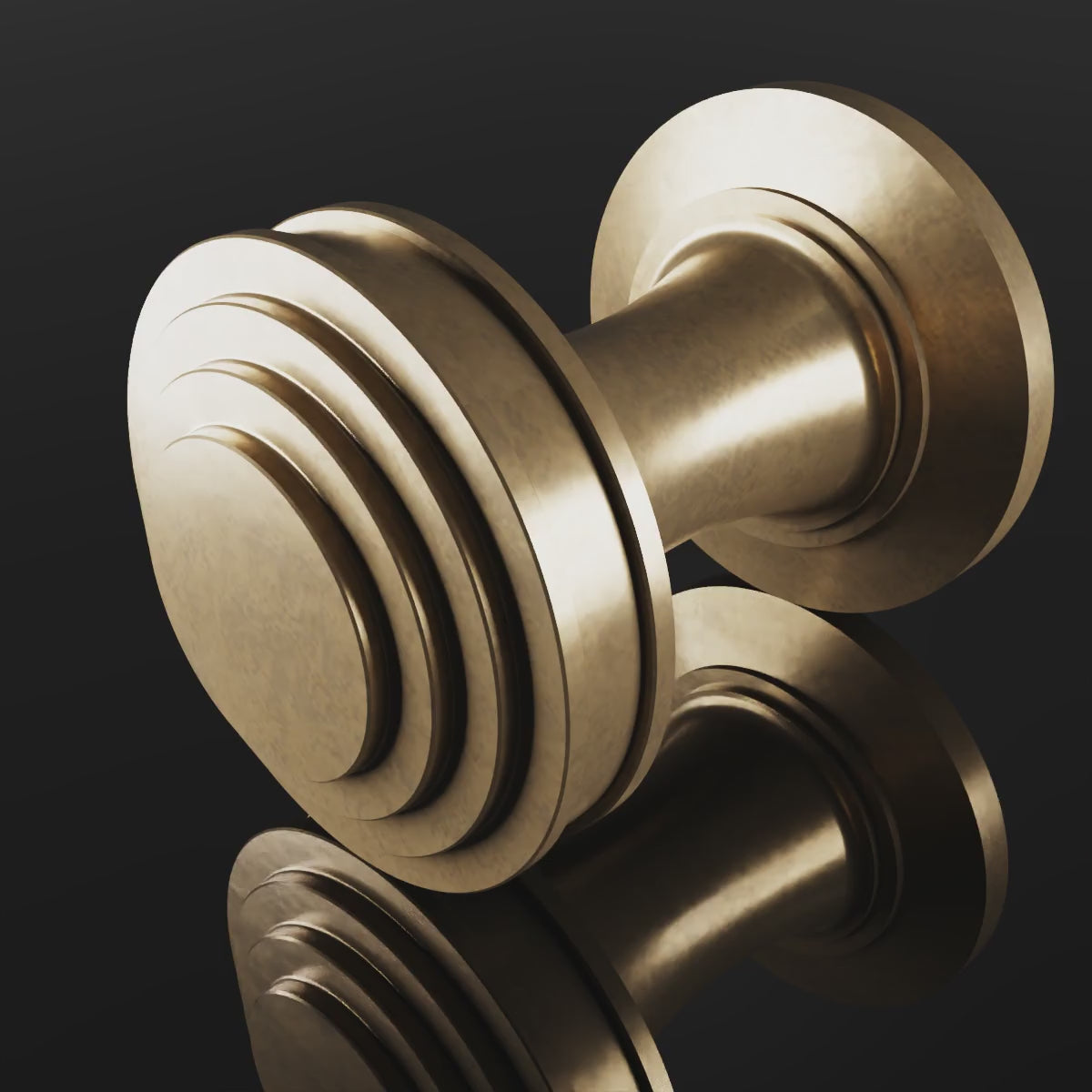Burlington Cabinet Knob design video — shown in Aged Brass (Heritage reference) — Capramont & Co