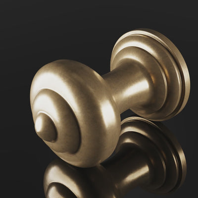 Manresa Cabinet Knob design video — shown in Aged Brass (Heritage reference) — Capramont & Co